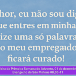 Reflexão Diária – Pe. Francisco de Assis Wloch – 01 de Dezembro